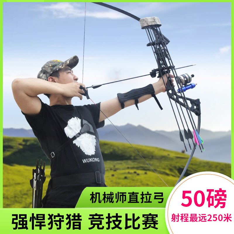 弓箭成人新手50磅传统射击武器运动射箭套装飞镖