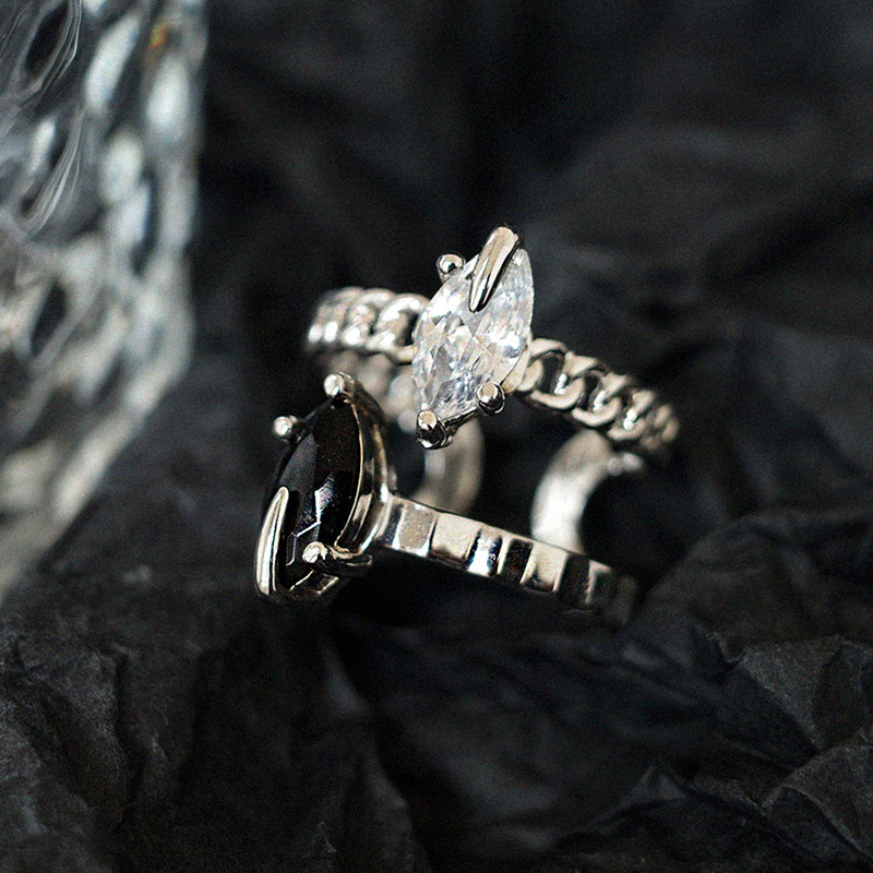 insensory灰序系列thepoint极点纯银戒指原创设计戒指