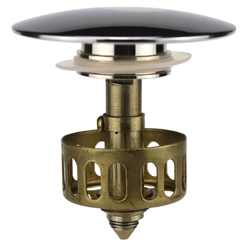 名藤台盆面盆下水器配件浴缸下水过滤网塞头全铜弹跳塞头网篮弹