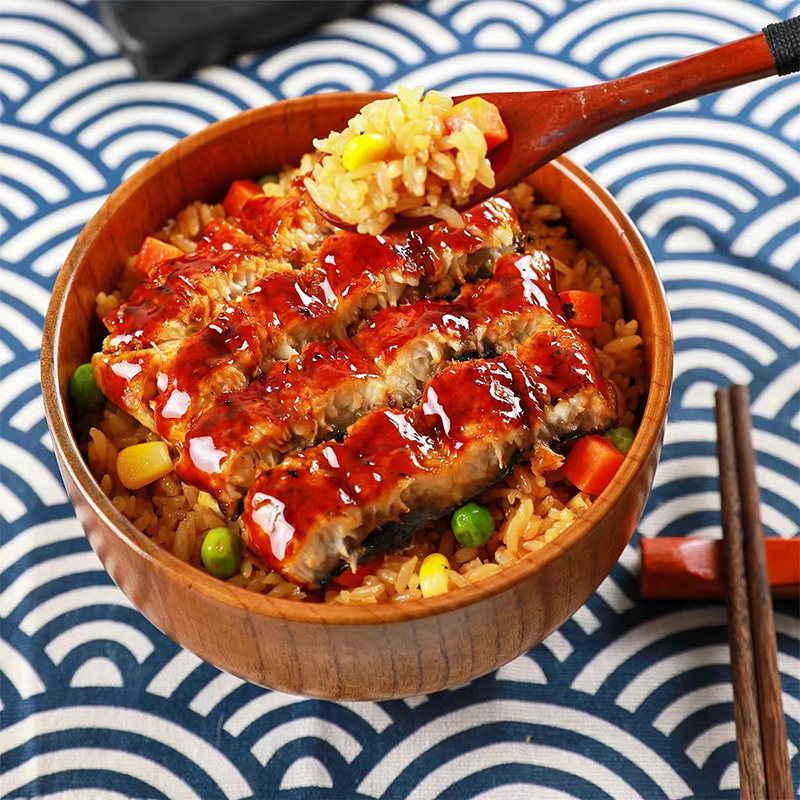 朕宅日式蒲烧鳗鱼炒饭现烤活鳗方便米饭速食自热米饭