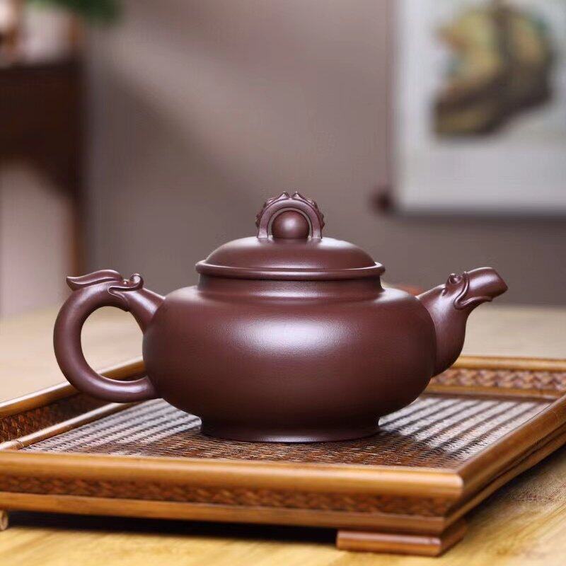 宜兴正宗紫砂壶高工名家纯全手工丁山原矿紫泥茶壶
