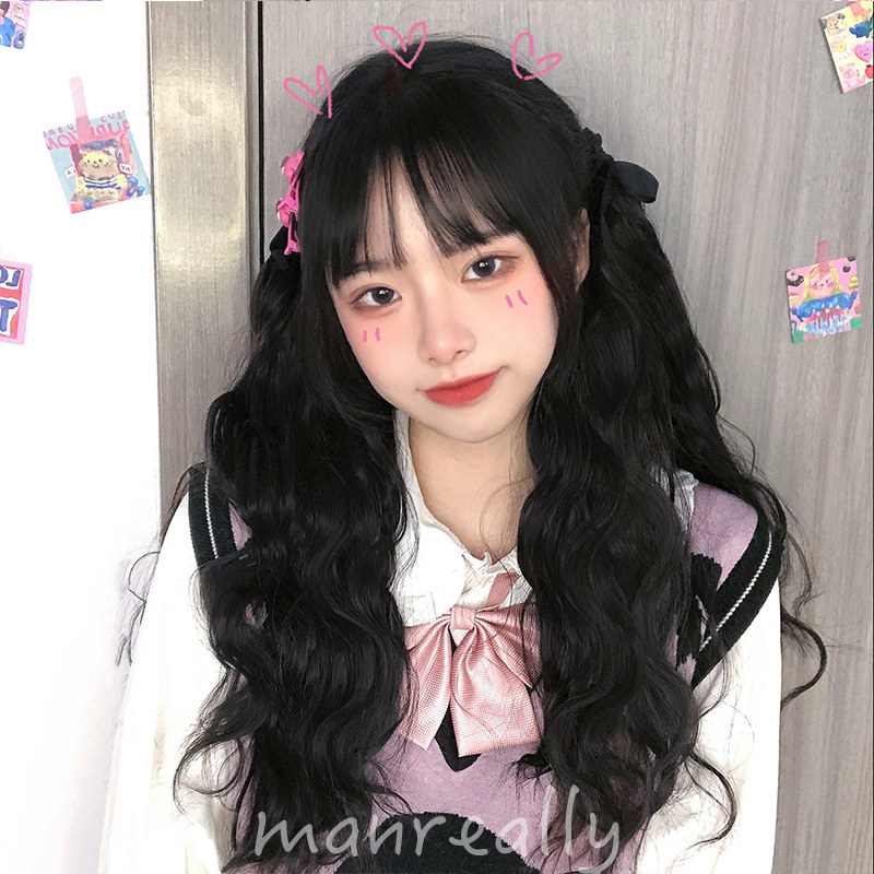 马尾假发女双捆绑式lolita洛丽塔萝莉软妹jk可爱马尾