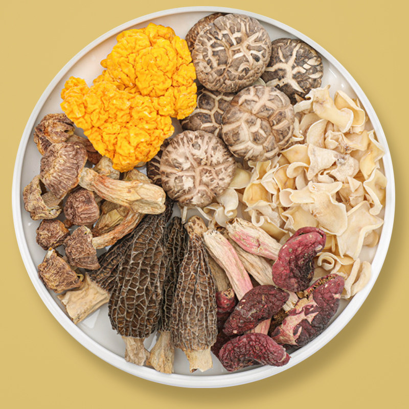 湖心泉菌菇礼盒山珍干货礼盒送礼福建特产蘑菇礼盒土特产礼盒550g