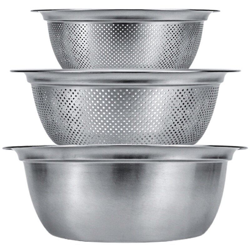 304不锈钢洗米筛洗菜篮沥水漏盆家用淘米器淘米盆洗米盆洗米神器
