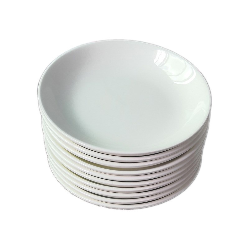 小菜盘子吐骨头碟子餐桌垃圾盘碟家用6寸陶瓷圆形骨碟7凉菜10个装