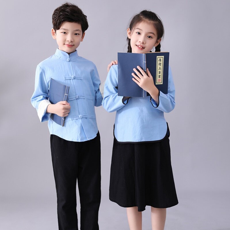 儿童服装民国国风秋冬男童国学中山装男孩少年儿童演出服