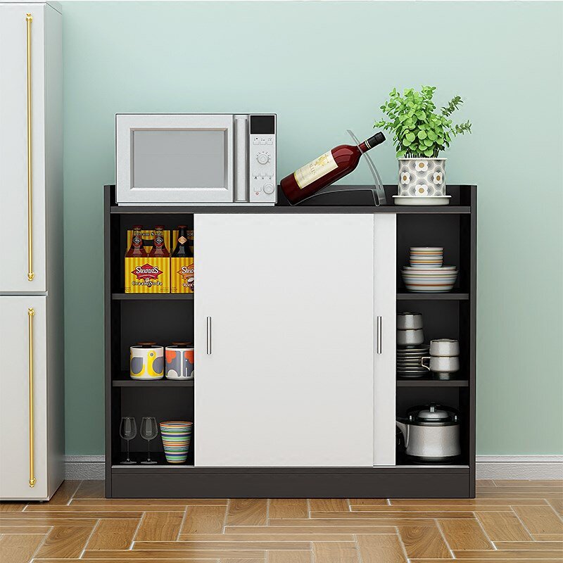 餐边柜推拉门超薄移门鞋柜储物多功能碗柜酒柜60公分餐边柜