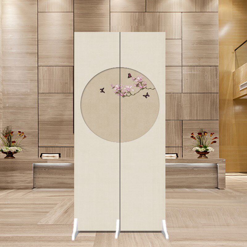 屏风卧室中式国风中国折叠布艺挡床可移动隔断折屏