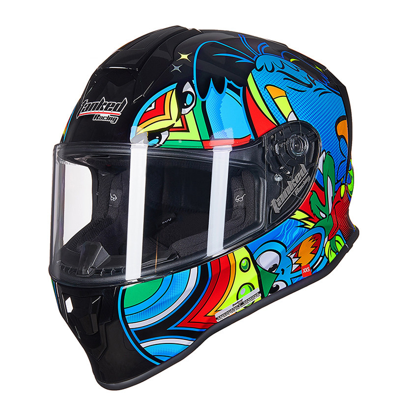 头盔tankedracing坦克儿童安全电动摩托车冬季个性男孩摩托车头盔