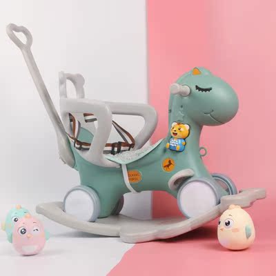 摇摇马婴儿音乐两用塑料儿童木马哄娃神器摇马摇马