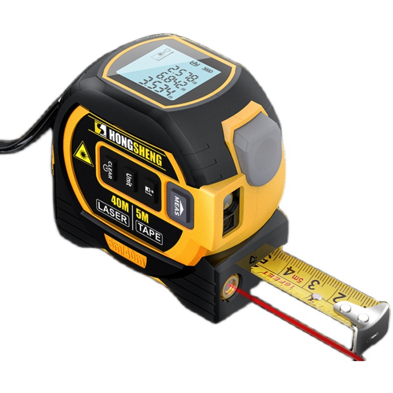 振兵激光卷尺测距仪红外线高精度手持电子十字水平测距仪