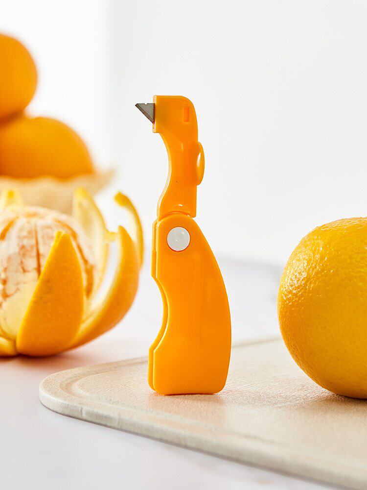 日本进口剥橙器橙子剥皮器火龙果去皮器柚子削皮器省力厨房小工具