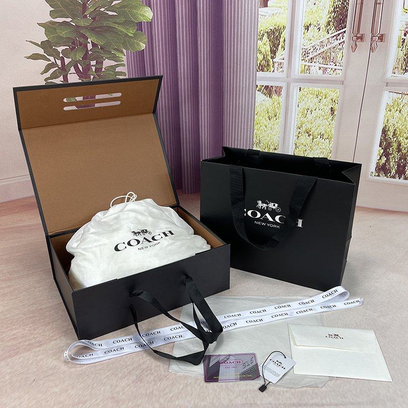 包装coach蔻驰礼品袋男女包包盒子皮带包装纸纸袋礼品盒