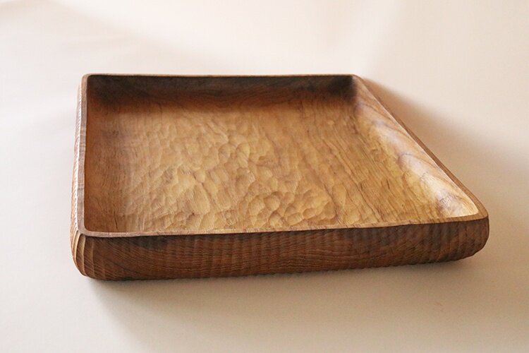 手工柚木木器方盘原创托盘野生整木刀刻茶盘茶盘