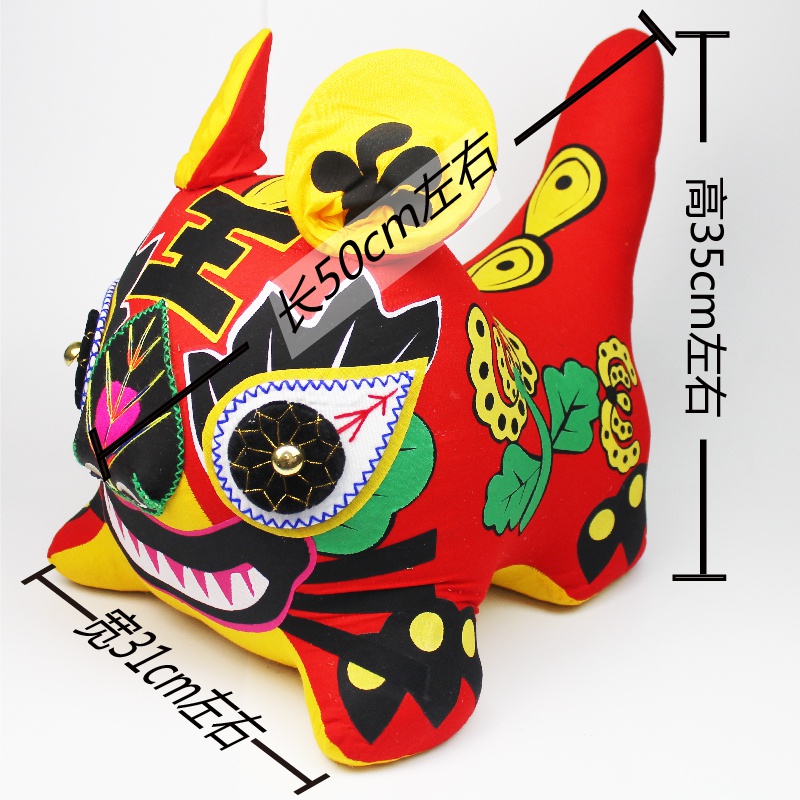 布老虎传统手工艺品民俗布艺摆件出国国礼中国特色满月布老虎