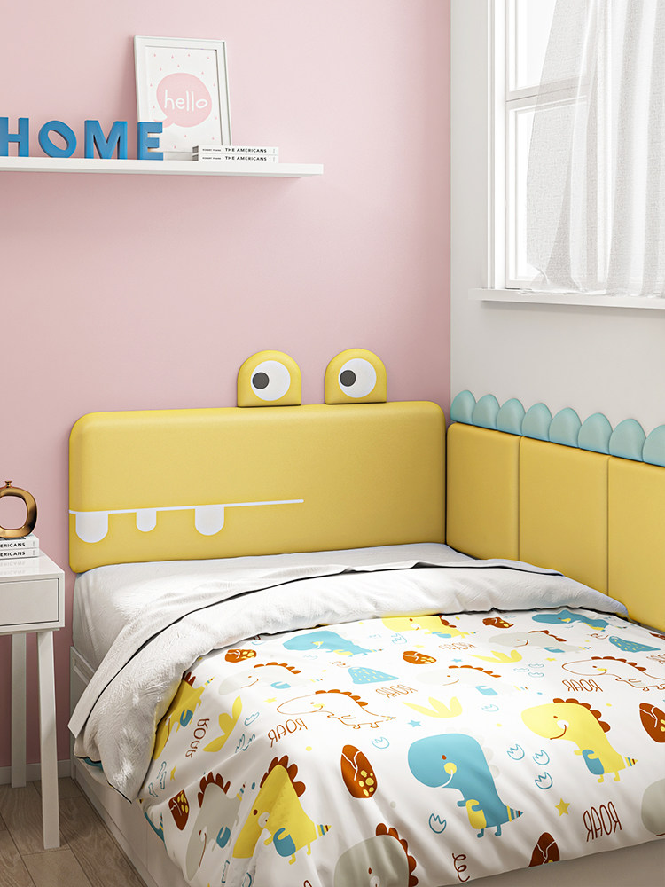 软包榻榻米床头儿童卡通防撞墙贴墙围现代床头板背景墙软包