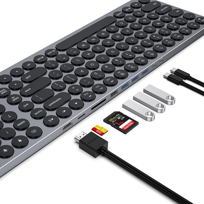 doqo铝合金扩展蓝牙键盘适用苹果华为微软平板电脑平板电脑外接键盘