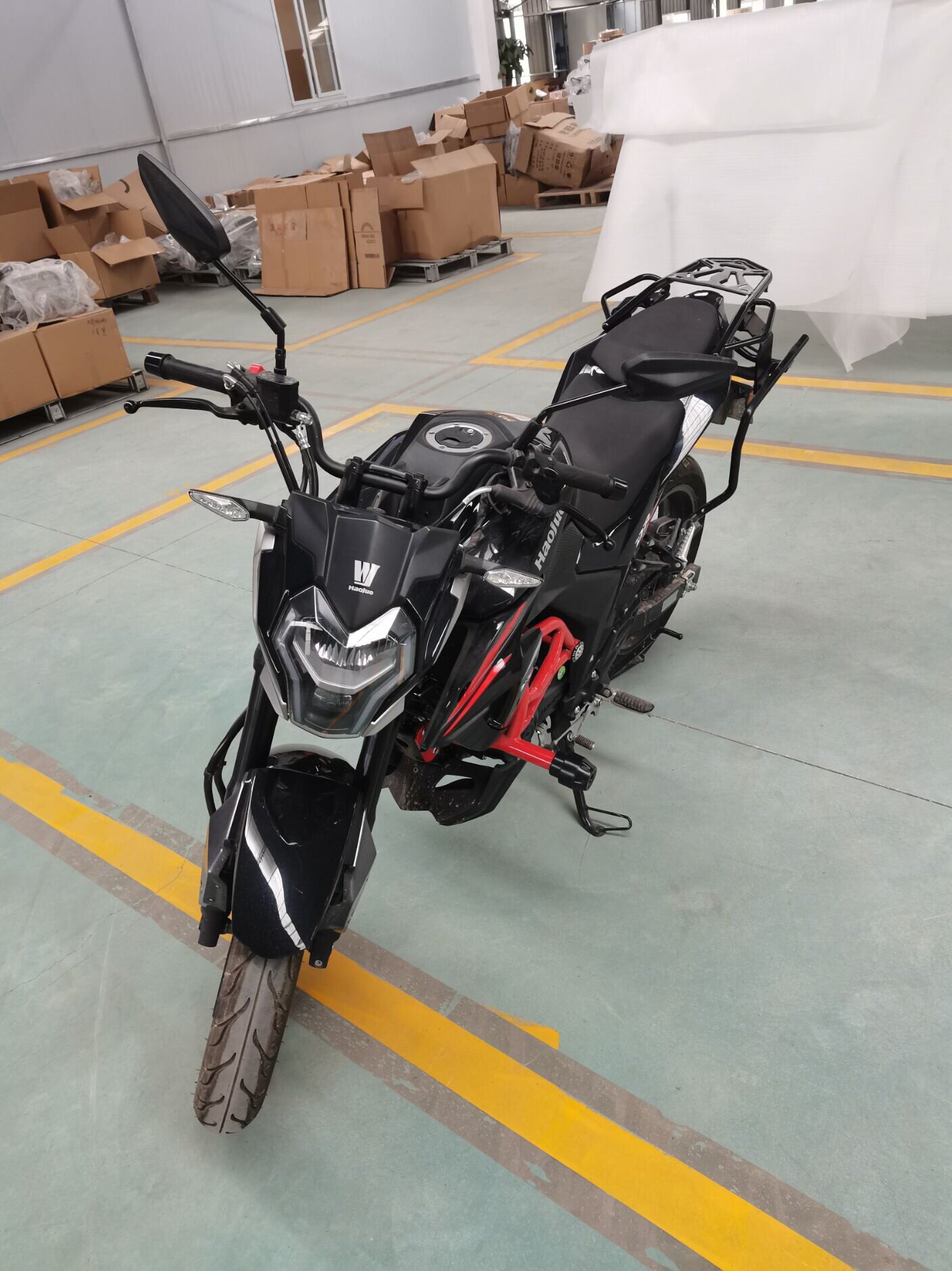 dr摩托车侧边改装尾翼货架后备豪爵箱架160s摩托车尾翼