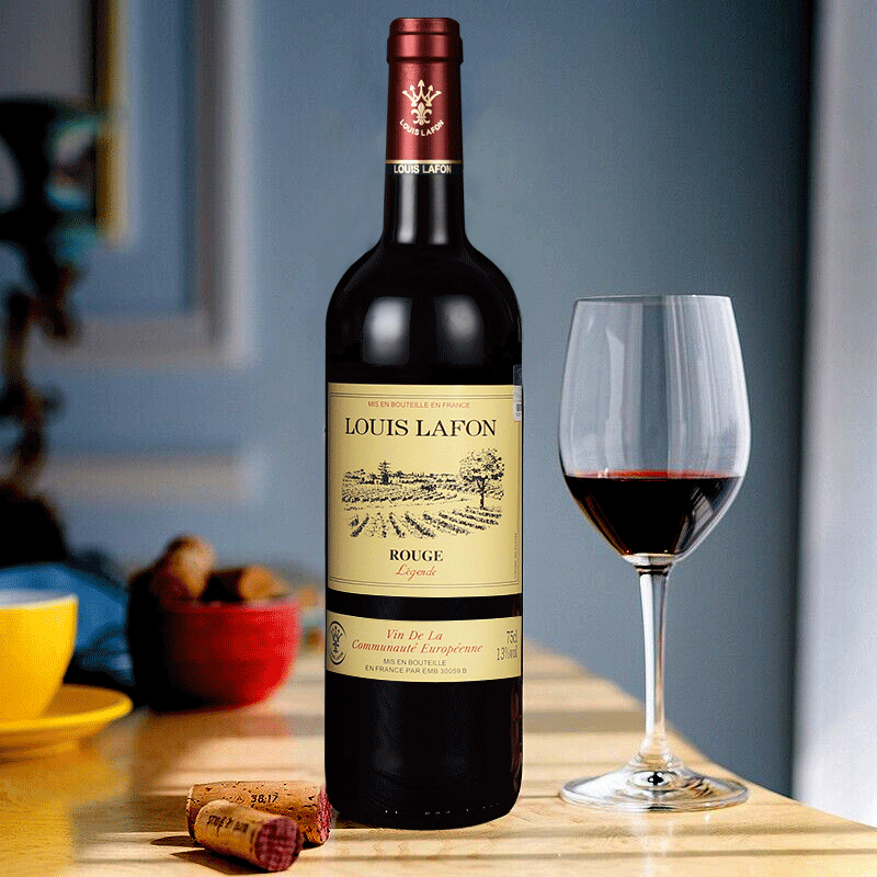红酒路易拉菲louislafon传说干红葡萄酒750ml法国原瓶进口单支装