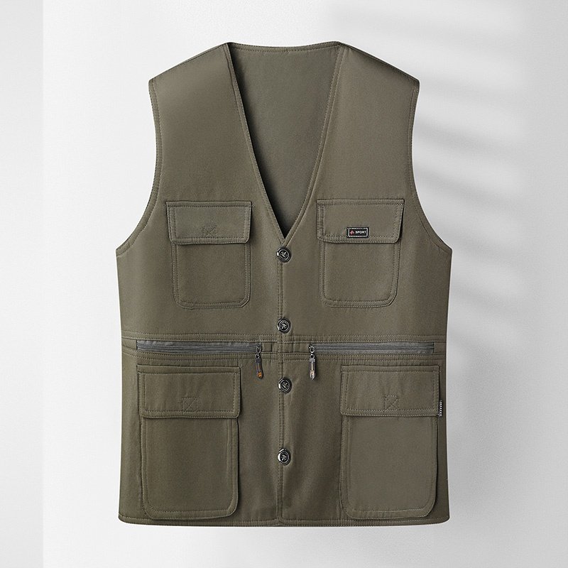 专业摄影背心导演马甲男士薄款多兜马夹记者工作服背心