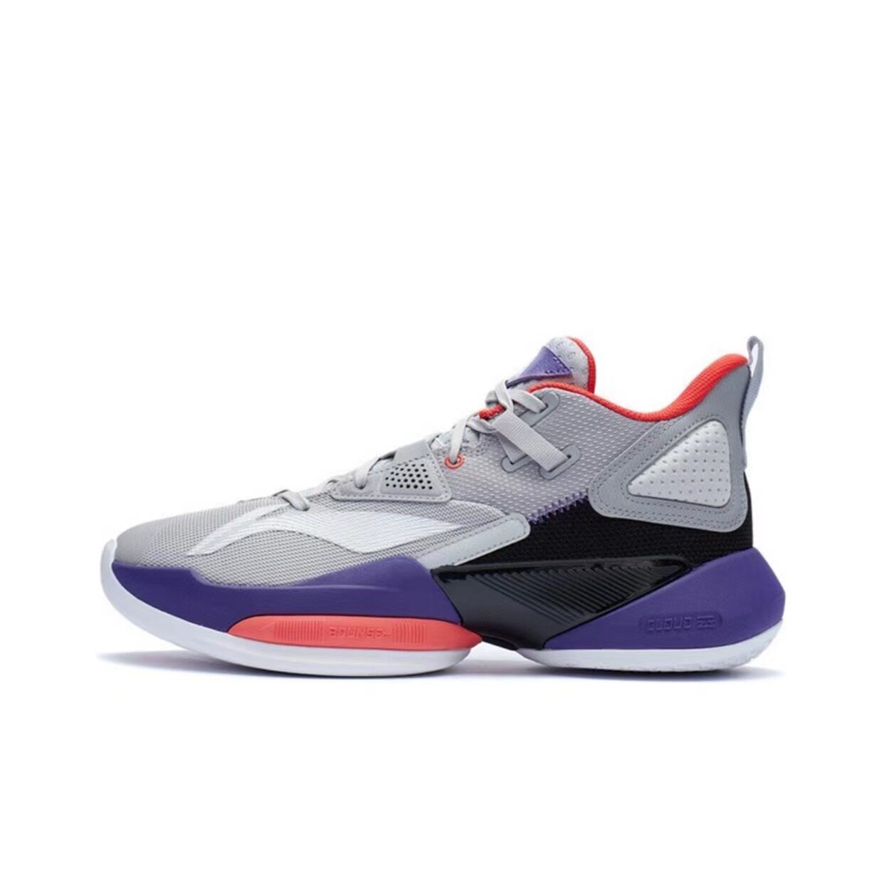 阿宇运动lining李宁空袭男子实战篮球球鞋白黑篮球鞋