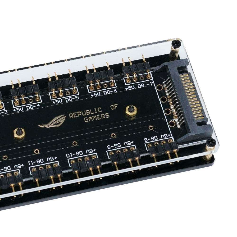 同步新款可同asus华硕主板5v3针rgb接口连接线