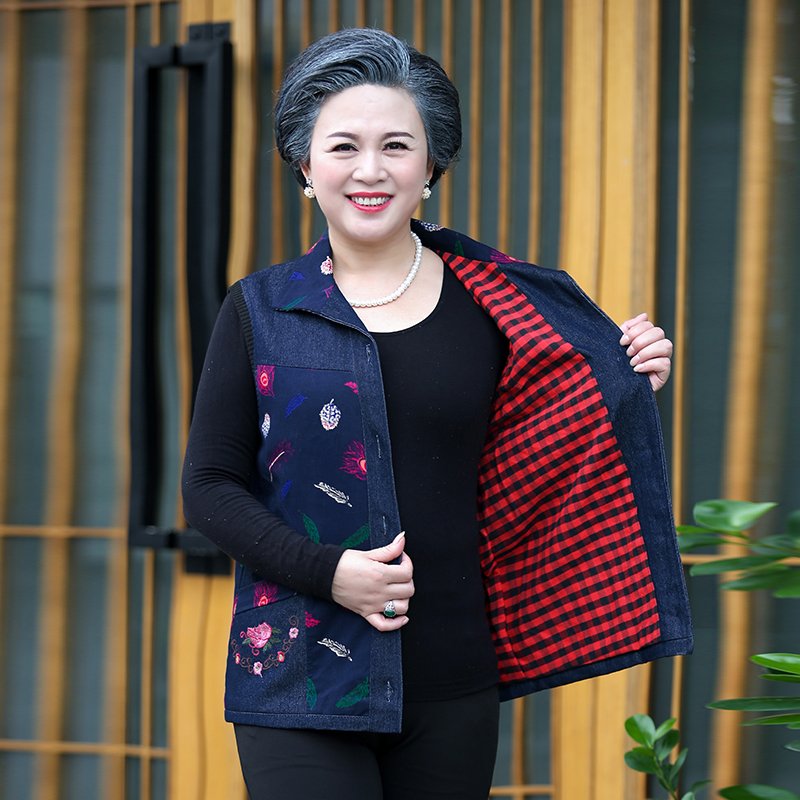 老年人马甲老人衣服607080岁无袖背心老太老太太太薄马夹