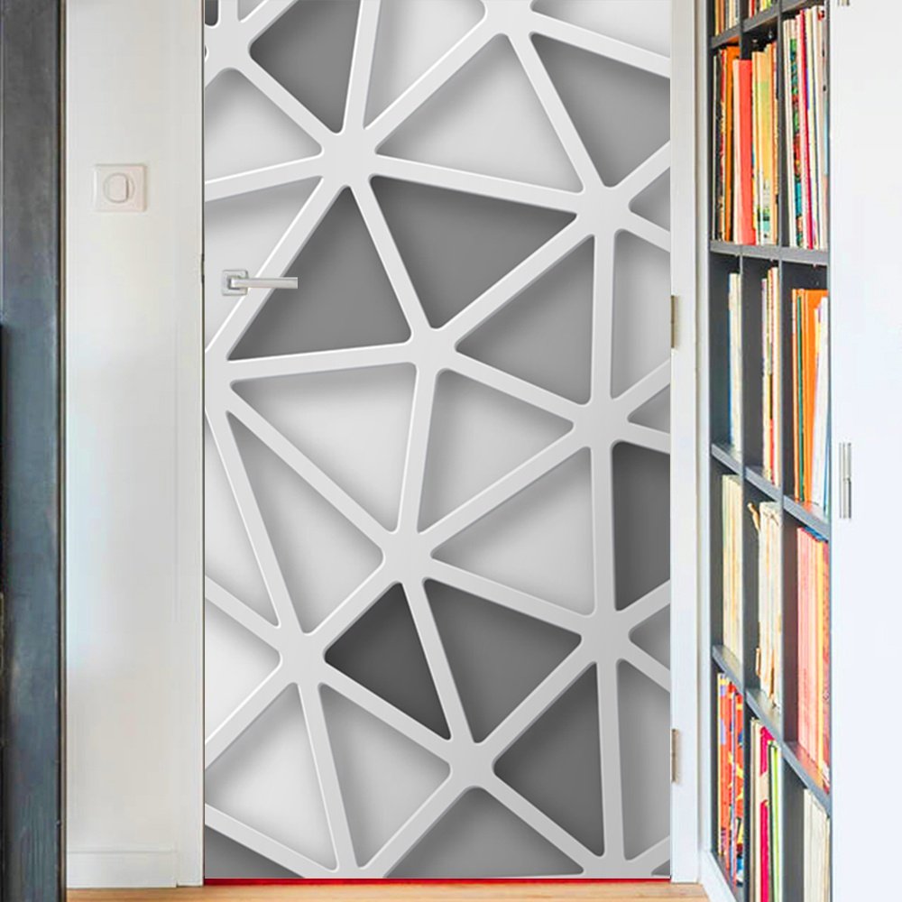 三维三角形玻璃门贴纸整张门衣柜翻新冰箱装饰墙贴墙贴