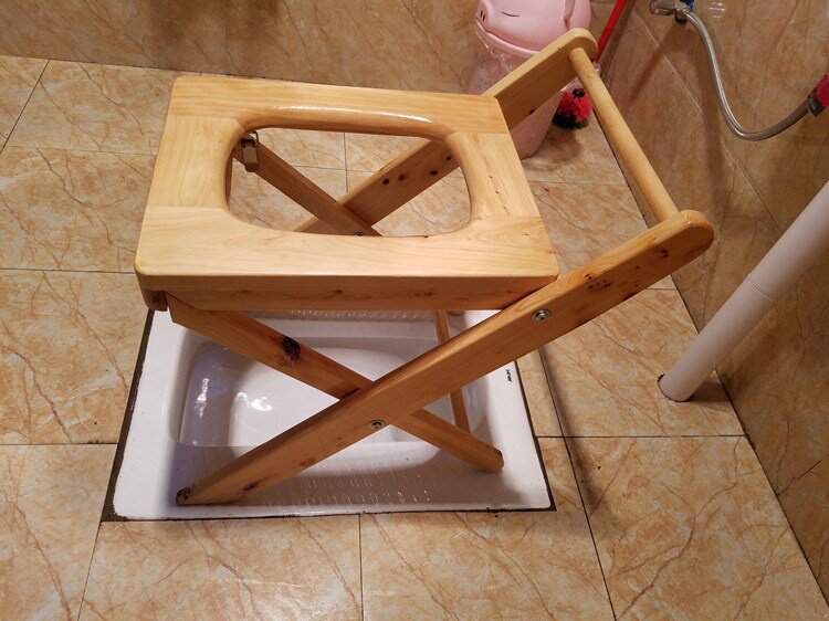 木头坐便器老人加高座厕扶手孕妇加厚加固实木坐便椅