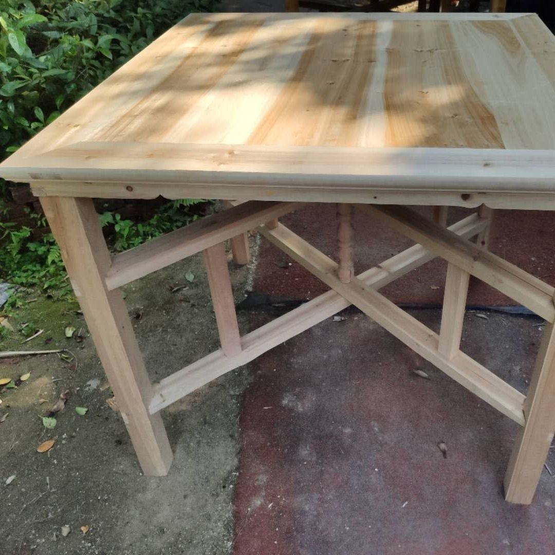 农村明清老式餐桌折叠八仙桌杉木桌子实木方桌餐桌