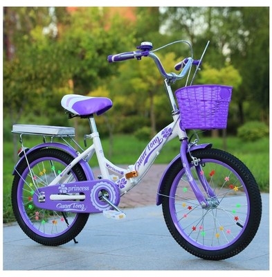 新款十岁辅助八岁自行车15t折叠少女中大10岁自行车