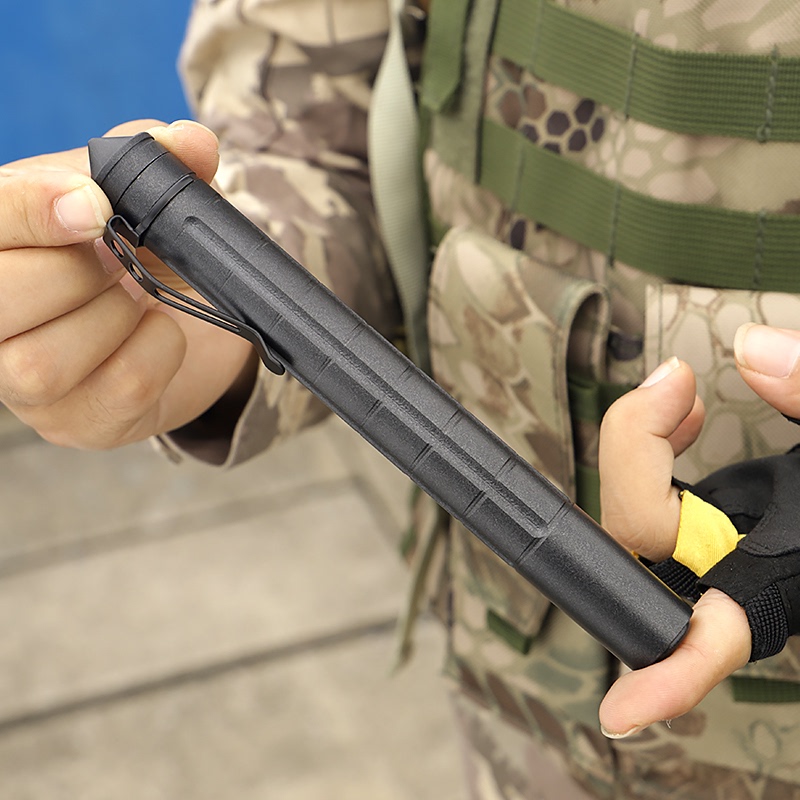 正品钢笔实心甩棍收缩甩棒合法防身武器小甩三节甩棍