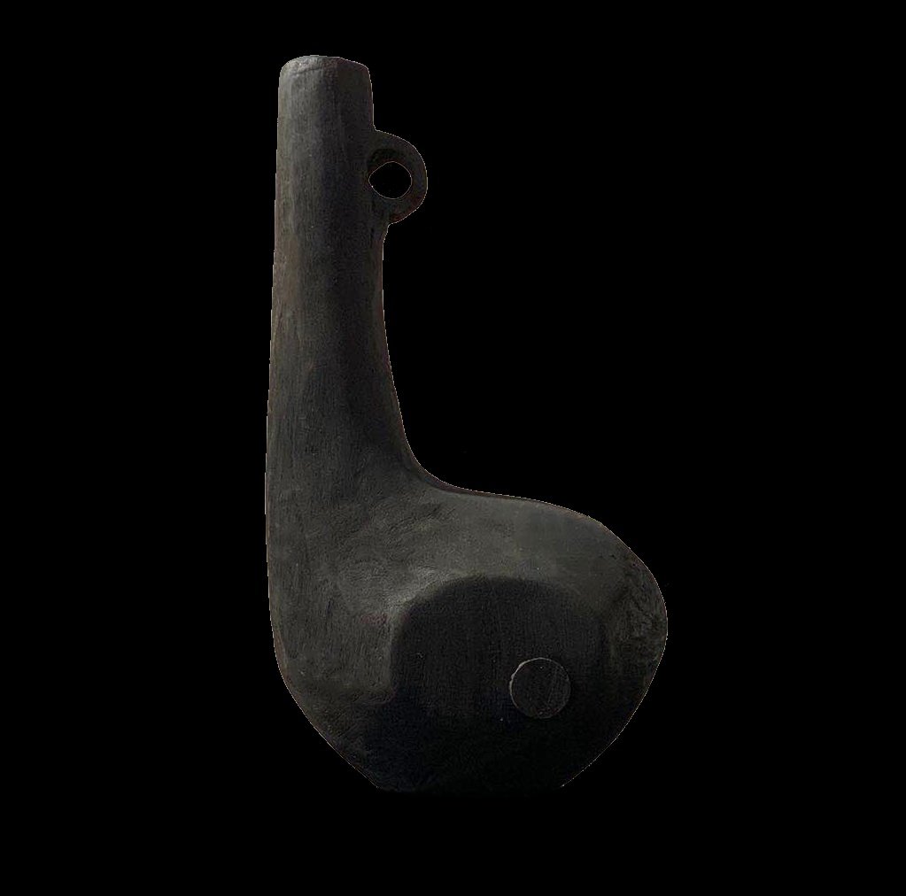 装饰侘寂风炭烧木炭化手工木制花瓶摆件样板房花瓶