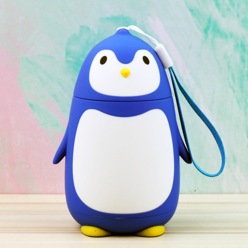 ins水杯防漏卡通保温杯企鹅可爱学生创意不锈钢情侣便携超萌水杯 - 窝