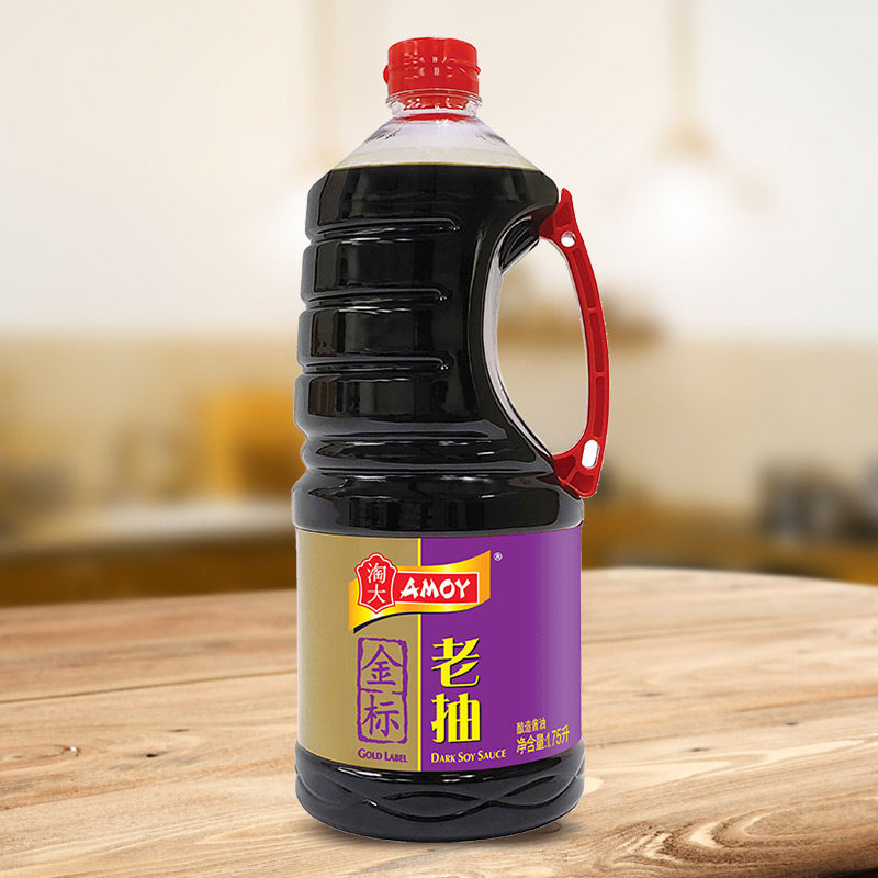 酱油淘大旗舰店金标老抽1.75l酿造家庭红烧爆炒酱油