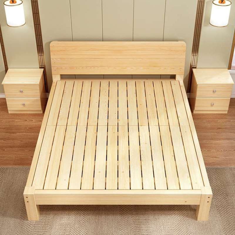 木床小户户型北欧简约实木出租房双人床宿舍松木实木床