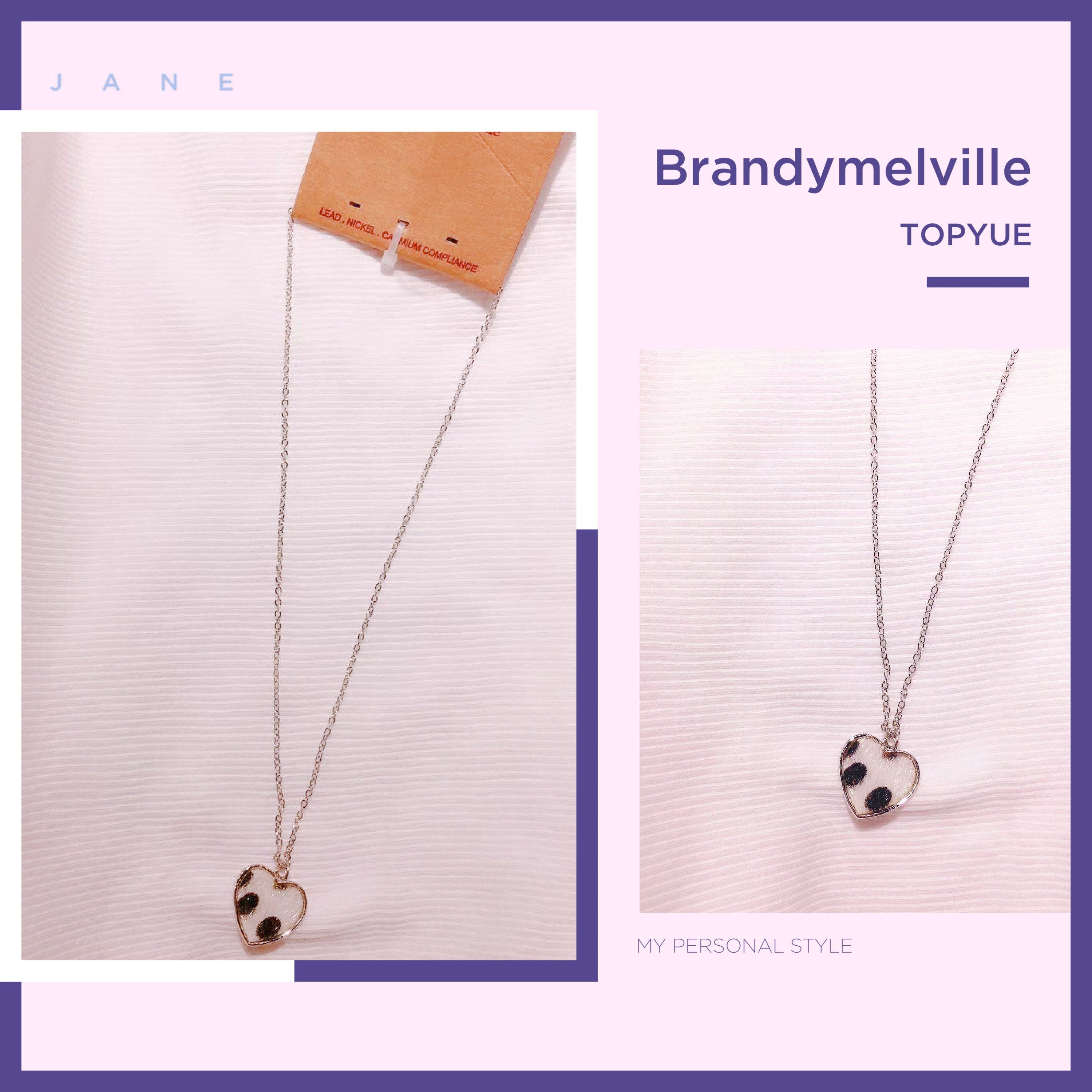brandymelville项链锁骨金色银色古铜色爱心豹纹宝石爆款项链