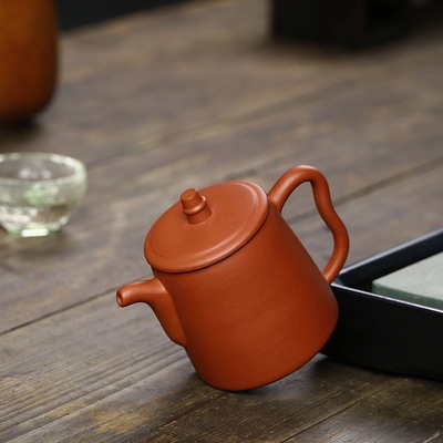 宜兴宜兴紫砂紫砂壶名家纯全手工杨飞楠原矿段泥汉铎壶刻茶壶