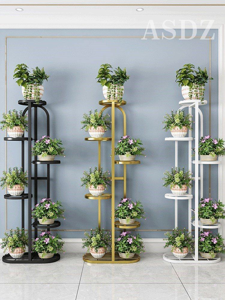 花店专用花架展示架置物多肉客厅花盆铁艺落地花架