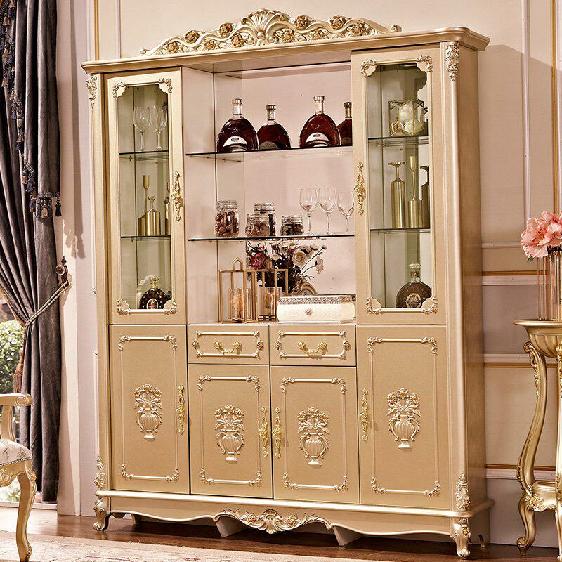 欧式酒柜客厅玄关餐厅隔断柜高餐边柜碗橱柜红酒酒柜