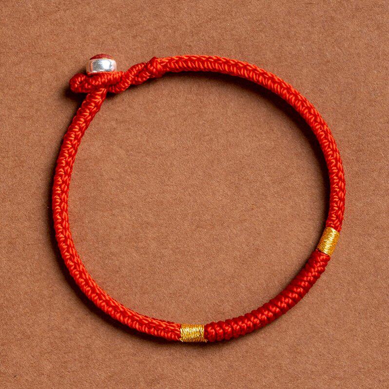 张真源同款红绳月石缘解岁手手工编织本命年手绳转运手链