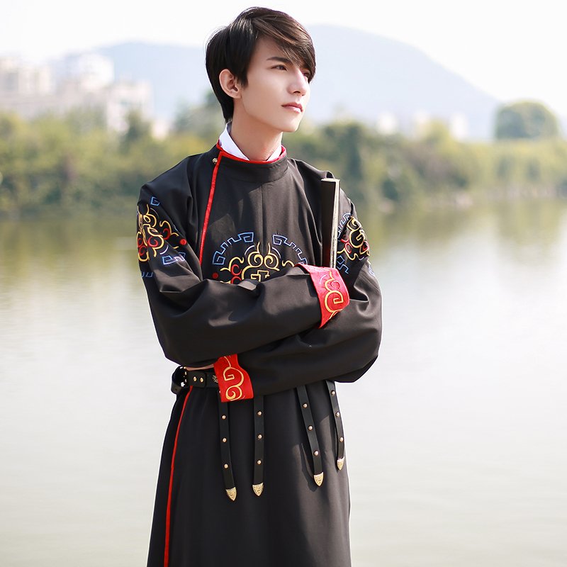 配饰唐制蹀躞革带狻传统汉服唐制圆领革带腰带