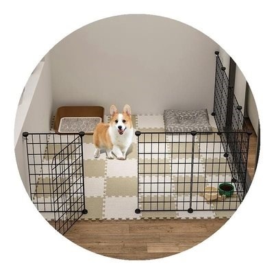 狗窝斗室室内小型狗迪犬泰家用宠物放风猫咪笼子