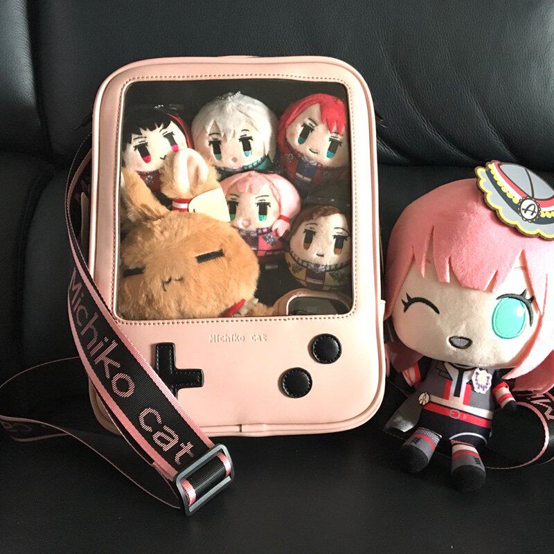 michiko原创游戏机痛包20cm棉花娃娃包电竞电竞拼色女士包袋