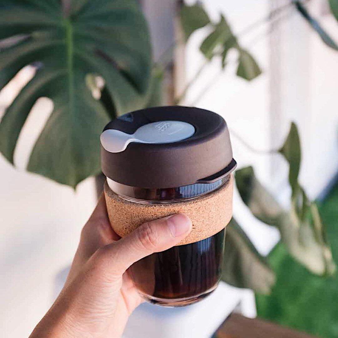 keepcup澳洲进口旅行咖啡杯随行环保玻璃杯软木隔热咖啡杯