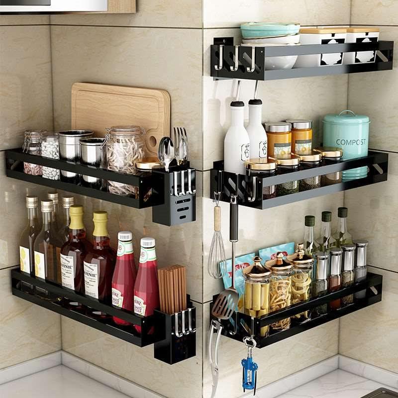 工架神家打置物味纳用厨烤架架架器a收式刀免料孔挂艺挂调房壁漆