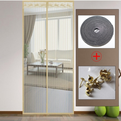 商铺大门饭店防蝇p门帘厨房蓝色防蚊家用纱窗定制别墅新款纱网防