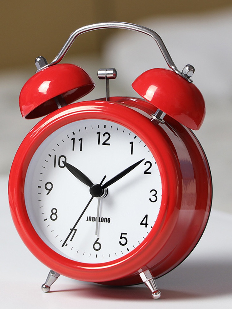 桌面静音闹钟时钟学生家用座钟简约客厅小型台钟