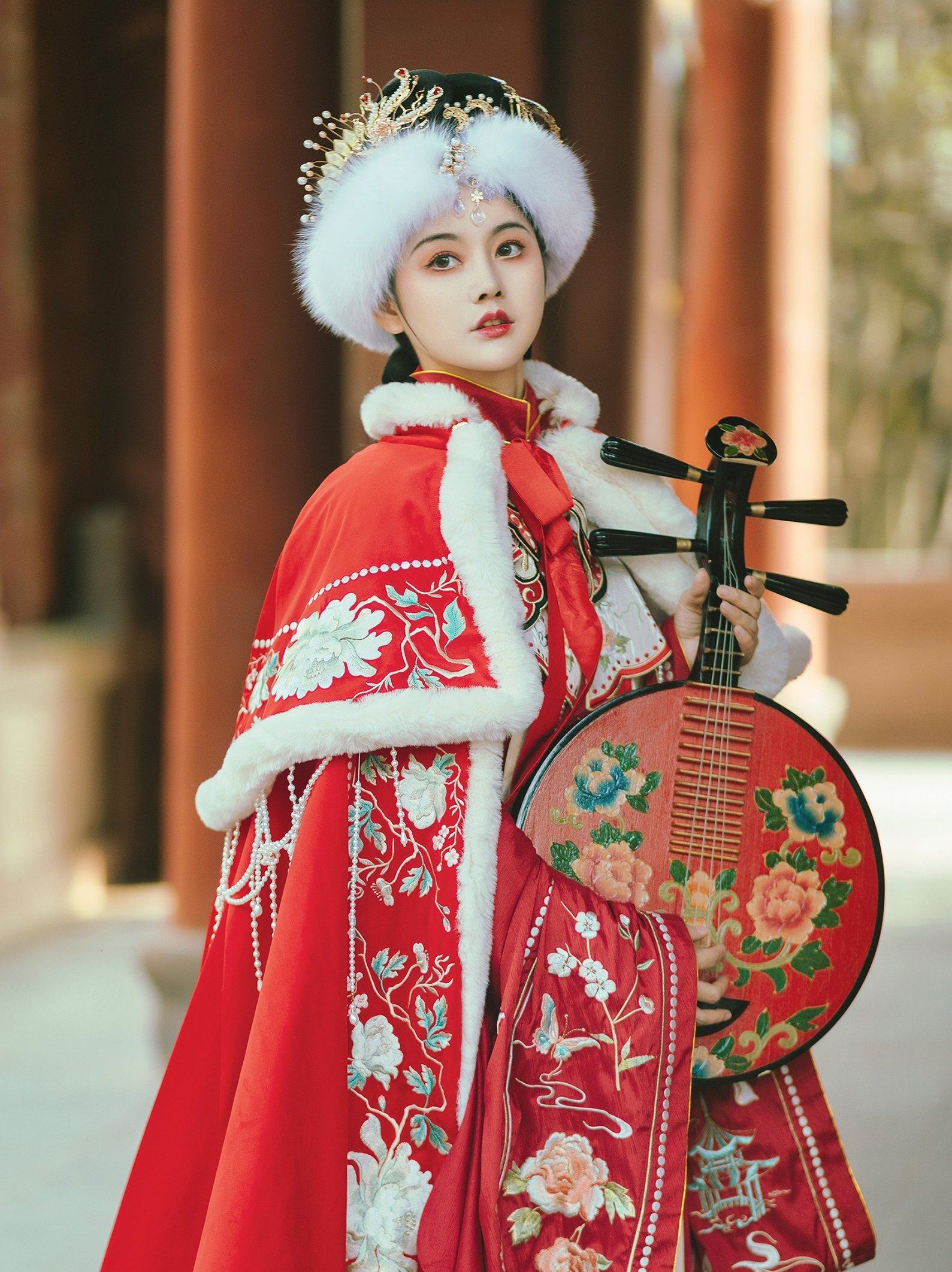 兔儿仙毛可爱抹额冬季保暖昭君雨山深色棕黄发饰