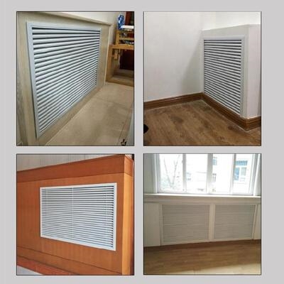 老式格罩中央通栅风口暖气装修遮挡回风白色空调百叶窗出风室内新风